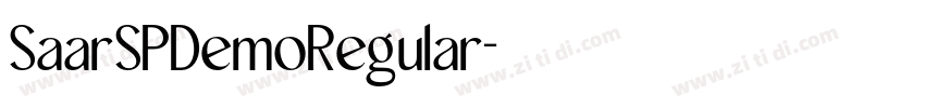 SaarSPDemoRegular字体转换 SaarSPDemoRegular字体转换