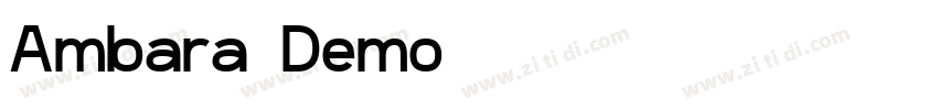 Ambara_Demo字体转换