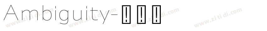 Ambiguity字体转换