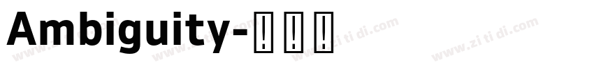 Ambiguity字体转换