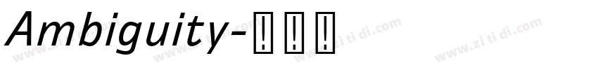 Ambiguity字体转换