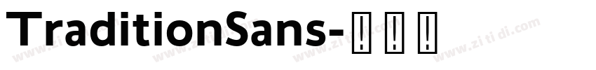 TraditionSans字体转换