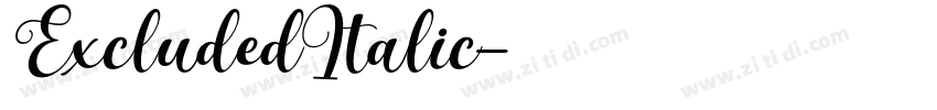 ExcludedItalic字体转换 ExcludedItalic字体转换