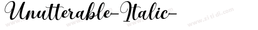 Unutterable-Italic字体转换