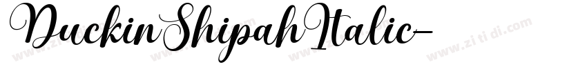 DuckinShipahItalic字体转换 DuckinShipahItalic字体转换