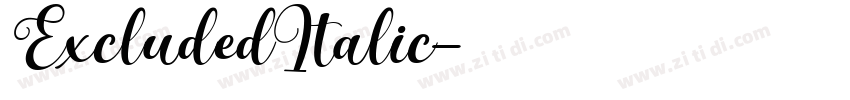 ExcludedItalic字体转换 ExcludedItalic字体转换