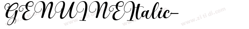 GENUINEItalic字体转换 GENUINEItalic字体转换