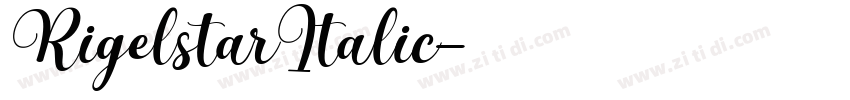 RigelstarItalic字体转换