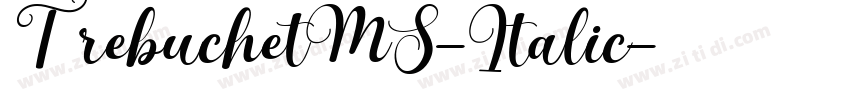 TrebuchetMS-Italic字体转换
