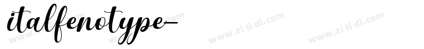 italfenotype字体转换