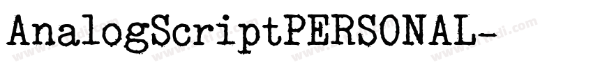 AnalogScriptPERSONAL字体转换