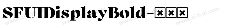 SFUIDisplayBold字体转换