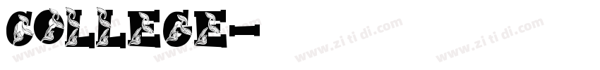 COLLEGE字体转换