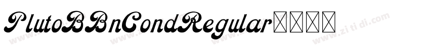 PlutoBBnCondRegular字体转换