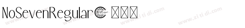 NoSevenRegular字体转换