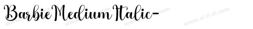 BarbieMediumItalic字体转换