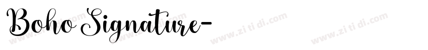 BohoSignature字体转换