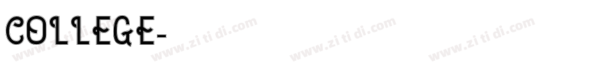 COLLEGE字体转换