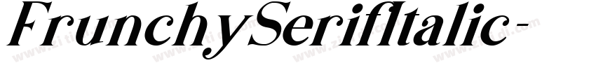 FrunchySerifItalic字体转换