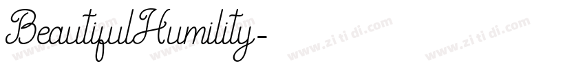 BeautifulHumility字体转换
