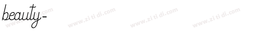 beauty字体转换
