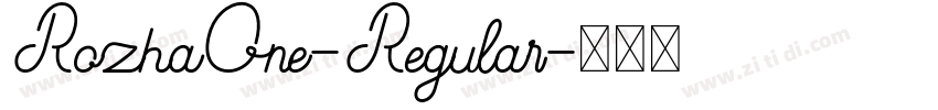 RozhaOne-Regular字体转换