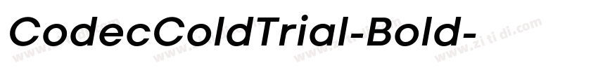 CodecColdTrial-Bold字体转换