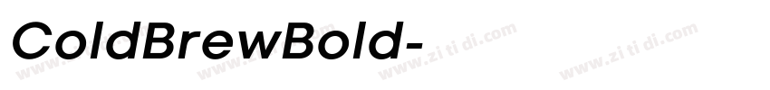 ColdBrewBold字体转换