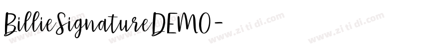 BillieSignatureDEMO字体转换