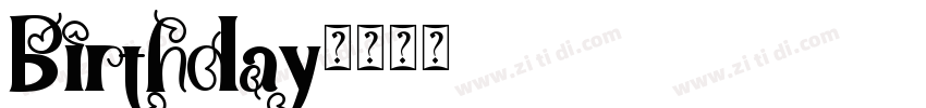 Birthday字体转换