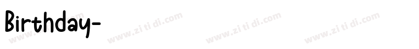 Birthday字体转换