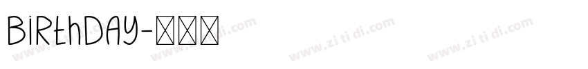 Birthday字体转换