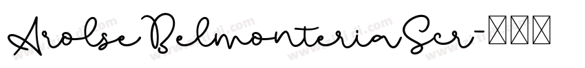 ArolseBelmonteriaScr字体转换