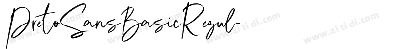 PretoSansBasicRegul字体转换