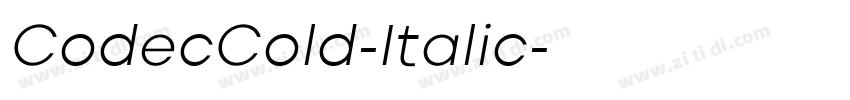 CodecCold-Italic字体转换
