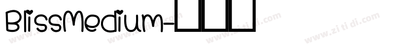 BlissMedium字体转换