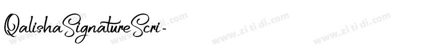 QalishaSignatureScri字体转换