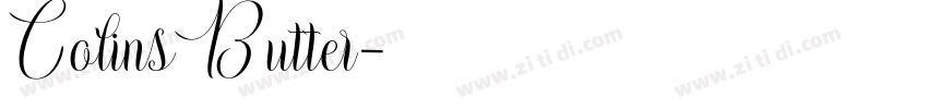 ColinsButter字体转换