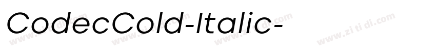 CodecCold-Italic字体转换