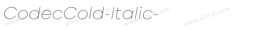 CodecCold-Italic字体转换
