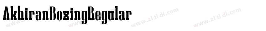 AkhiranBoxingRegular字体转换