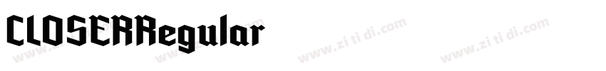 CLOSERRegular字体转换