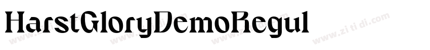 HarstGloryDemoRegul字体转换