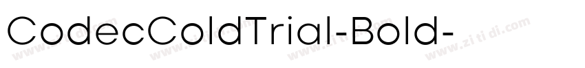 CodecColdTrial-Bold字体转换
