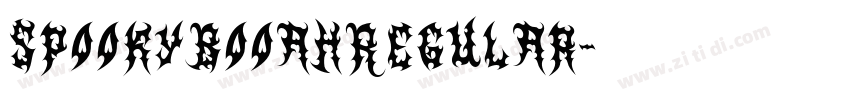 SpookyBooahRegular字体转换