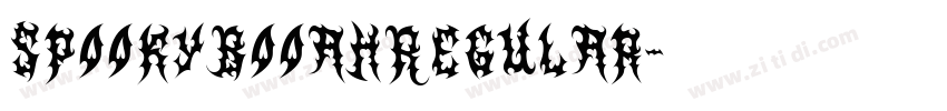 SpookyBooahRegular字体转换