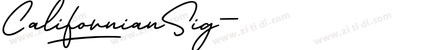 CalifornianSig字体转换