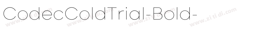 CodecColdTrial-Bold字体转换