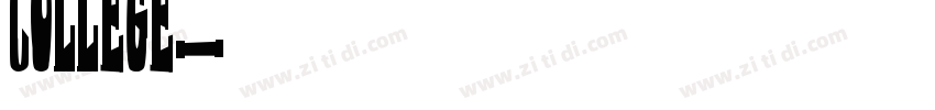 COLLEGE字体转换