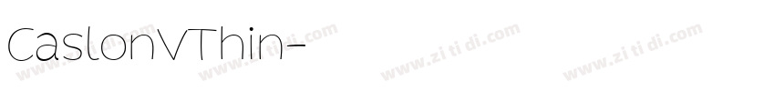 CaslonVThin字体转换
